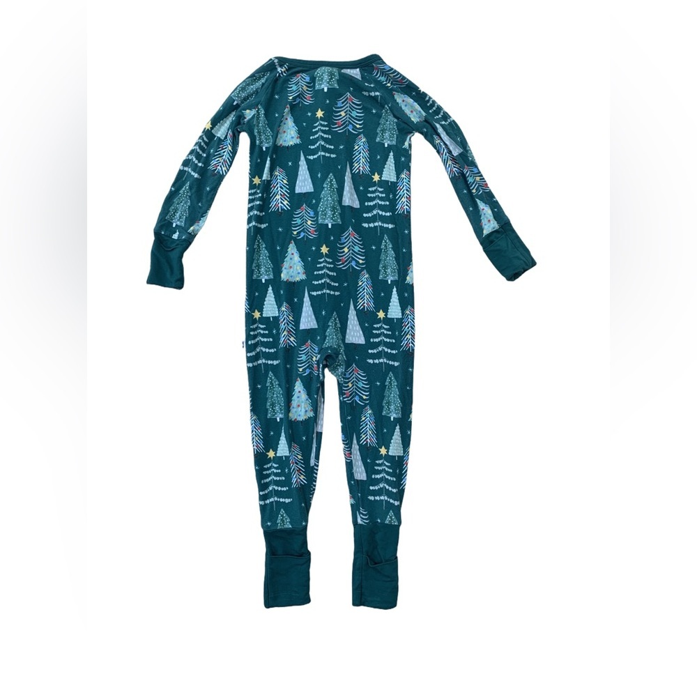 Little Sleepies Size 12-18 Months Twinkling Trees Christmas Zippy Pajamas - Picture 2 of 8